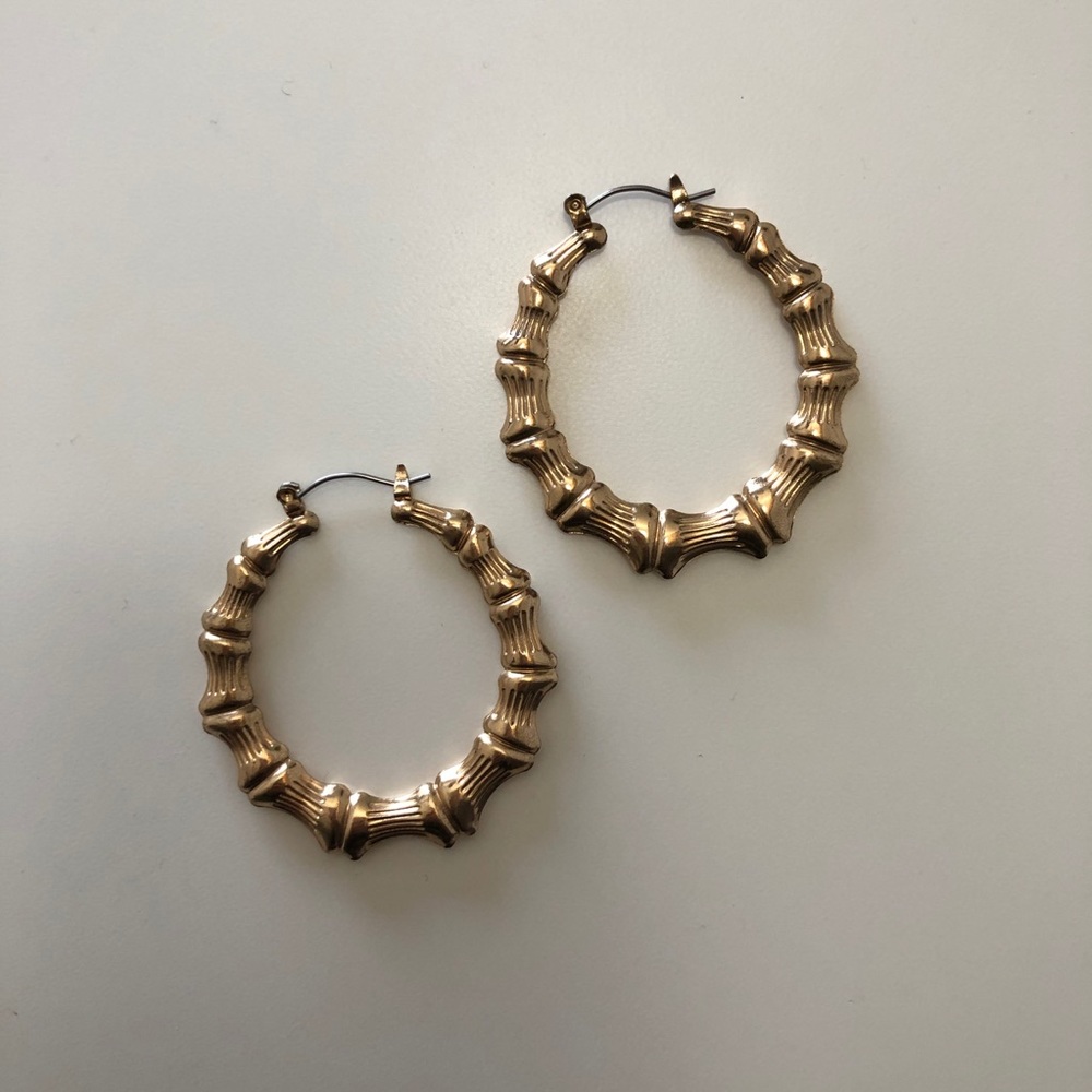 Gold hoop earrings
